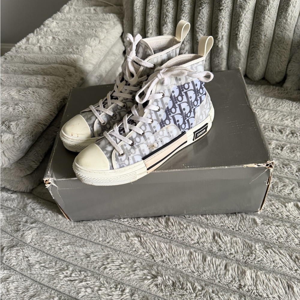Designer High-Top Sneakers with Monogram